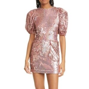 NWT Rotate "Katie Dress" Color: Metallic Salmon
